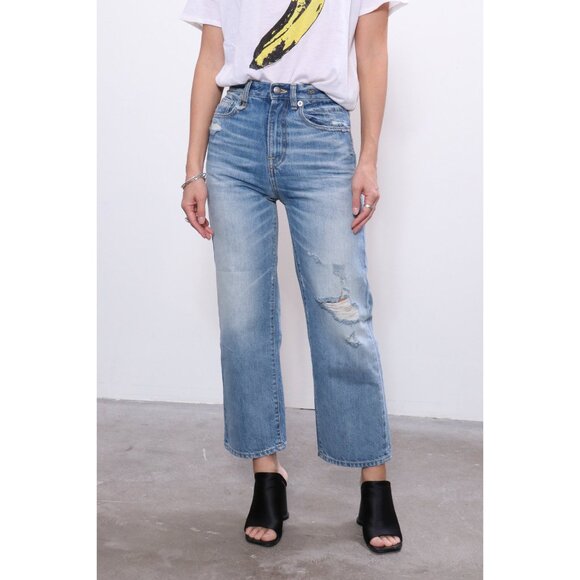R13 “Camille” high rise jeans in “emory” blue, size 25. Fits like a slim size 24 - Picture 13 of 16